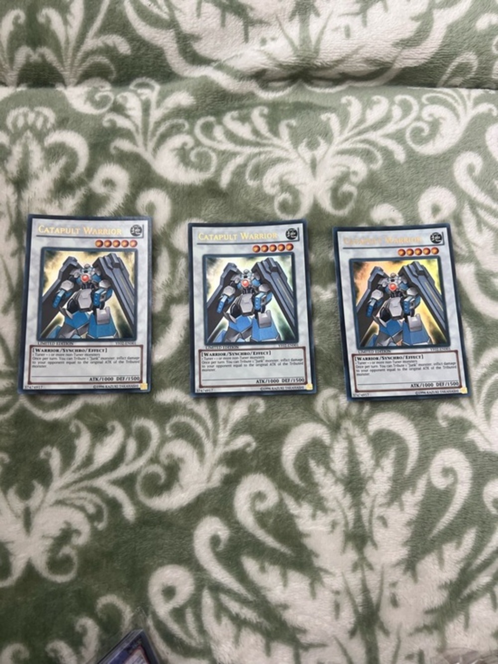 New Yugioh Catapult Warrior Card YF02-EN001 - 5D's Manga Promo Yugioh Card 3 Ct